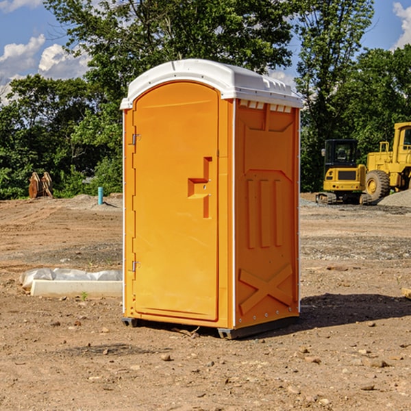 how often are the porta potties cleaned and serviced during a rental period in Grape Creek